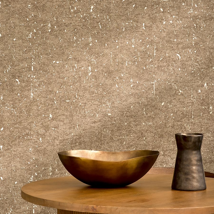 Vinyl Cork seamlessly combines the distinctive characteristics of classic cork with the practicality of a durable, easy-to-clean Type II vinyl wallcovering. Through a unique process involving digital and gravure printing it authentically reproduces the natural variances found in raw cork. The result is a high-performance vinyl with a subtle texture, enhanced by the addition of metallic foil. Available in a wide range of colors with silver or gold metallic accents, Vinyl Cork delivers the same look of Innovations’ iconic Gilded Cork with the added benefits of durability and easy maintenance for the most demanding of spaces.