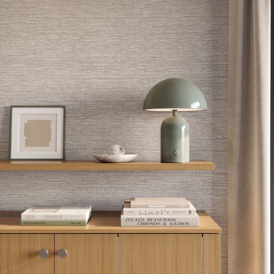 Evoking the timeless elegance of natural linen, Jakarta is a durable, Type II vinyl wallcovering that can meet the needs of high demand spaces.  The pattern recreates the look and feel of a natural woven grasscloth texture, in fresh colors that add contrast and a sense of depth to the wall.